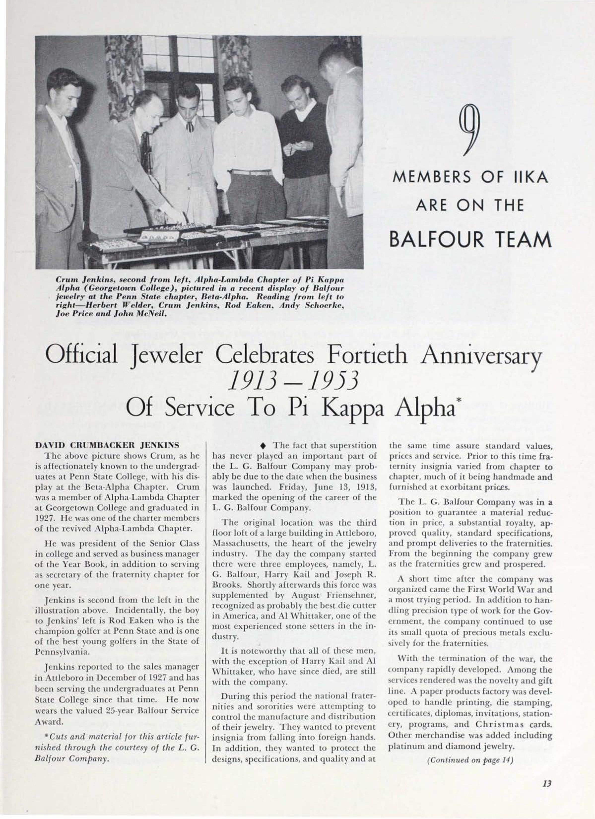 Official Jeweler Celebrates Fortieth Anniversary...